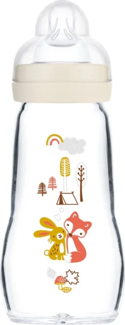 Mam Glazen Zuigfles 260 ML (Unisex)