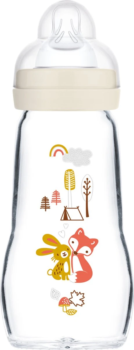 Mam Glazen Zuigfles 260 ML (Unisex) 1 Mam Glazen Zuigfles 260 ML (Unisex)
