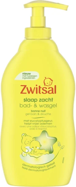 Zwitsal - Slaap Zacht - Bad & Wasgel - Eucalyptus - 400ml -Babyproducten Winkel 489x1200 6