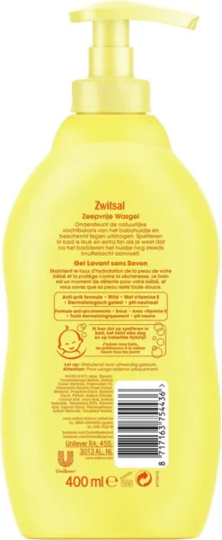 Zwitsal Wasgel 400ml OP 4x -Babyproducten Winkel 494x1200