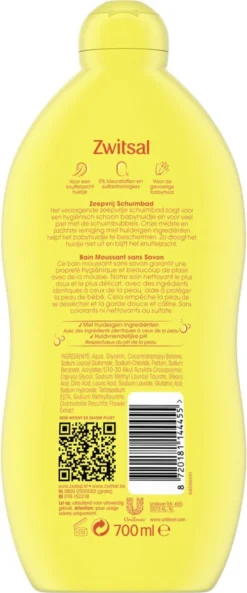 Zwitsal - Zeepvrij Schuimbad - 3 X 700 Ml - Voordeelpack 7 Zwitsal - Zeepvrij Schuimbad - 3 X 700 Ml - Voordeelpack -Babyproducten Winkel 500x1200 10
