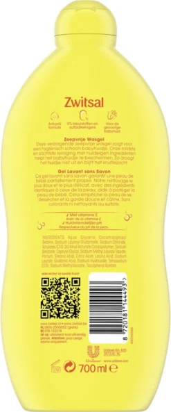 Zwitsal - Zeepvrije Wasgel - 6 X 700ml - Voordeelverpakking -Babyproducten Winkel 500x1200 2