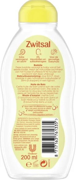 6x Zwitsal Badolie 200 Ml -Babyproducten Winkel 505x1200