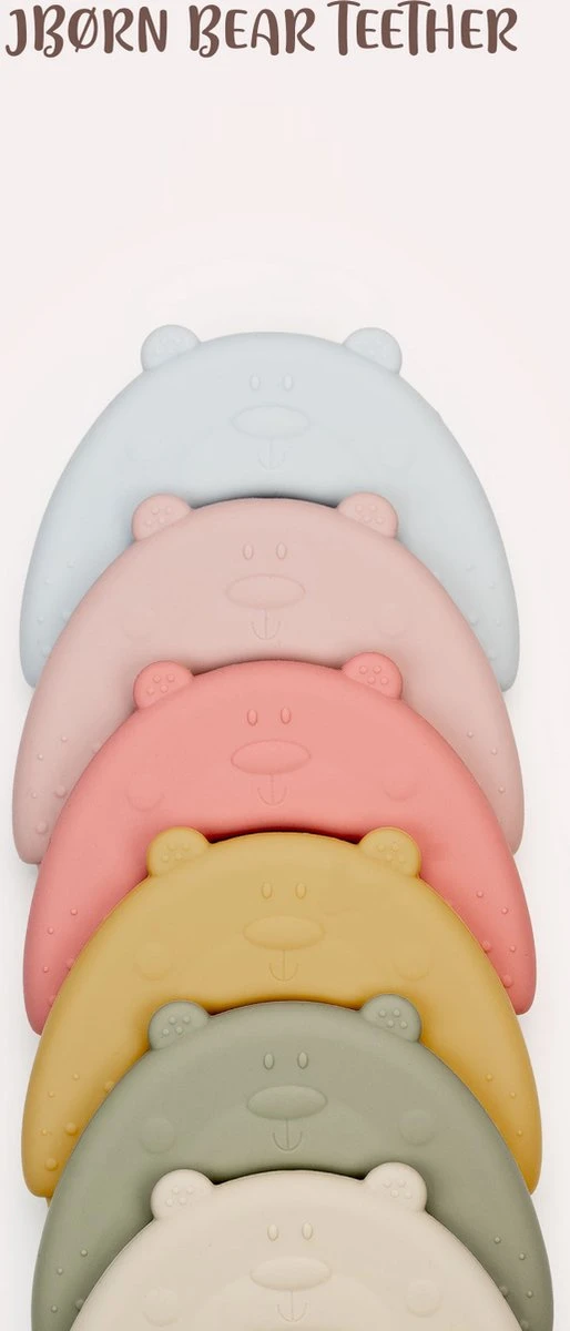 J.Børn Silicone Bijtring Beer - Sage - Bijtspeelgoed - Baby 3 J.Børn Silicone Bijtring Beer - Sage - Bijtspeelgoed - Baby - Afbeelding 3