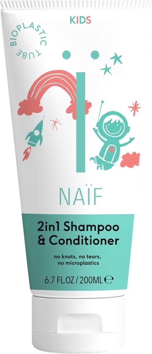 Naïf 2 In 1 Shampoo & Conditioner - Kids - 200ml - Met Natuurlijke Ingrediënten 3 Naïf 2 In 1 Shampoo & Conditioner - Kids - 200ml - Met Natuurlijke Ingrediënten - Afbeelding 3