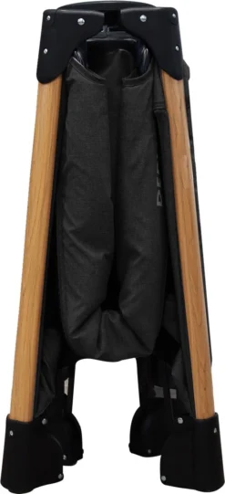 Deryan Luxe Campingbed Compleet - 120x60cm - Bodemverhoger - Verschoonblad - Opbergmand - Zwart -Babyproducten Winkel 548x1200