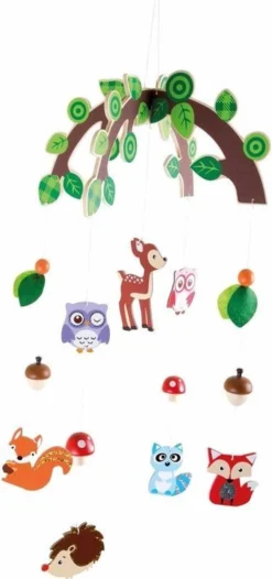 Houten Mobiel - Dieren Uit Het Bos 5 Houten Mobiel - Dieren Uit Het Bos -Babyproducten Winkel 563x1200 1