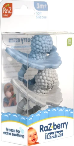 RaZbaby RaZberry - Bijtspeentje - Blauw - Grijs - 2 Stuks 6 RaZbaby RaZberry - Bijtspeentje - Blauw - Grijs - 2 Stuks -Babyproducten Winkel 614x1200 5
