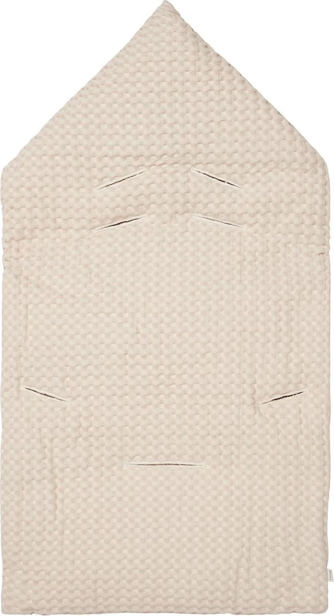 Koeka Oslo Voetenzak Voor Autostoel 0+ - Wafelstof Met Teddy - Zand 2 Koeka Oslo Voetenzak Voor Autostoel 0+ - Wafelstof Met Teddy - Zand - Afbeelding 2