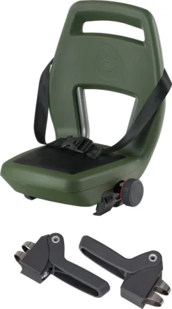 Qibbel 6+ Junior Fietsstoeltje Achter - Legergroen Met Zwart Kussentje -Babyproducten Winkel 668x1200 3