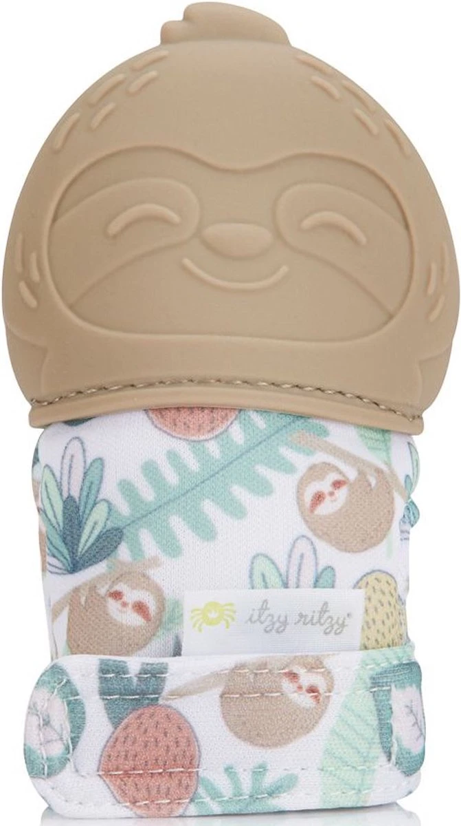Itzy Ritzy - Itzy Mitt™ - Baby Bijtwant - Beige Luiaard 1 Itzy Ritzy - Itzy Mitt™ - Baby Bijtwant - Beige Luiaard