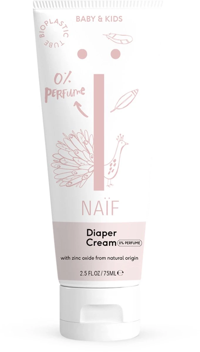 Naïf Billencrème Voor De Gevoelige Huid Met Zink - Parfumvrij - Baby & Kids - 75ml - Met Natuurlijke Ingrediënten 1 Naïf Billencrème Voor De Gevoelige Huid Met Zink - Parfumvrij - Baby & Kids - 75ml - Met Natuurlijke Ingrediënten