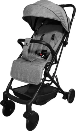 WOOSH New Buggy - Antraciet - One Hand Folding - 3 Slaapstanden - Wandelwagen Tot 25 Kg - Gratis Extra's -Babyproducten Winkel 697x1200