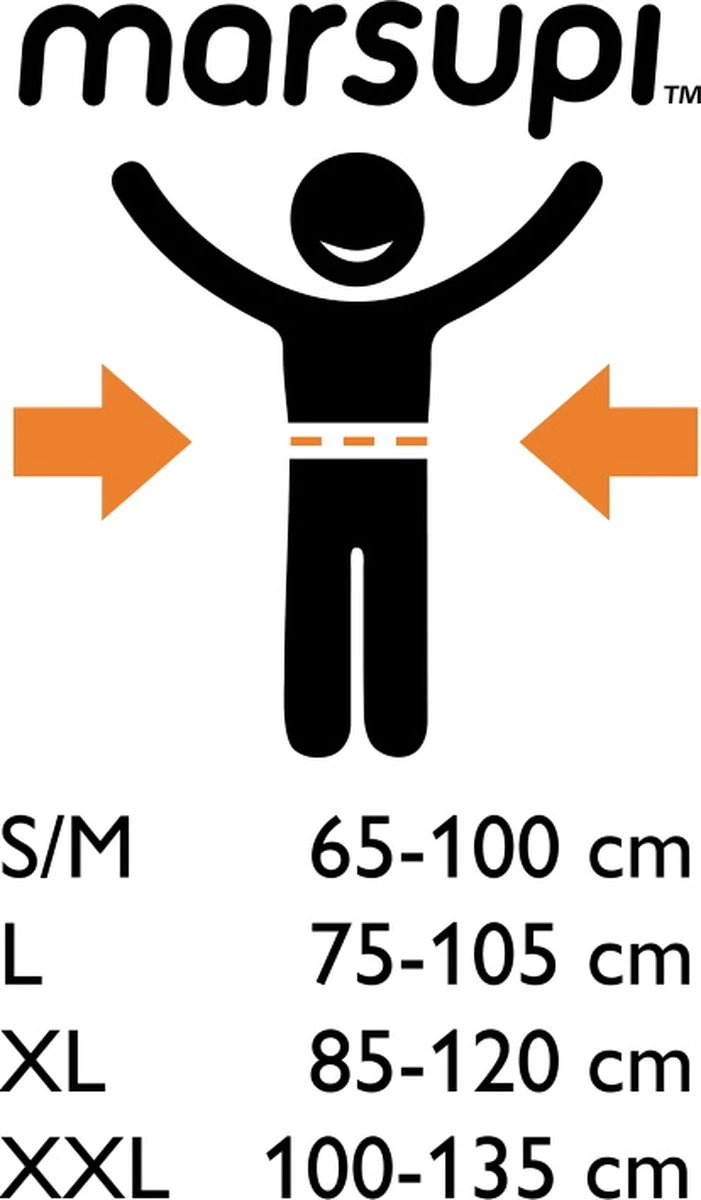 Marsupi Classic Black - Maat XL - Taille 85-120 Cm - Draagzak Baby 3 Marsupi Classic Black - Maat XL - Taille 85-120 Cm - Draagzak Baby - Afbeelding 3