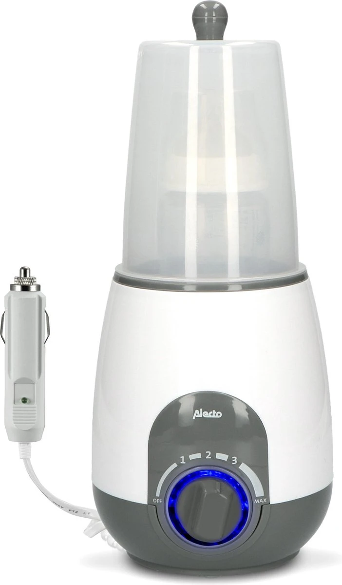 Alecto BW-512 CAR+ - Flessenwarmer 500W - Snelle Opwarming En Sterilisatie Thuis En Onderweg - Geleverd Met 12V Auto Adapter En Stoomkap - Wit 1 Alecto BW-512 CAR+ - Flessenwarmer 500W - Snelle Opwarming En Sterilisatie Thuis En Onderweg - Geleverd Met 12V Auto Adapter En Stoomkap - Wit