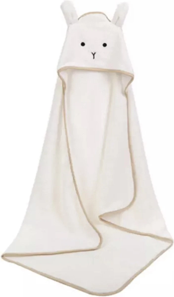 IL BAMBINI - Zachte Baby Badponcho - Fleece Handdoek - Omslagdoek - Badcape - 90x90 Cm - Wit 1 IL BAMBINI - Zachte Baby Badponcho - Fleece Handdoek - Omslagdoek - Badcape - 90x90 Cm - Wit