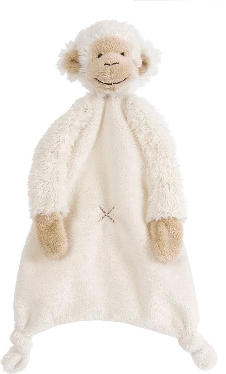 Happy Horse Aap Mickey Knuffeldoekje - Wit - Baby Cadeau 2 Happy Horse Aap Mickey Knuffeldoekje - Wit - Baby Cadeau - Afbeelding 2