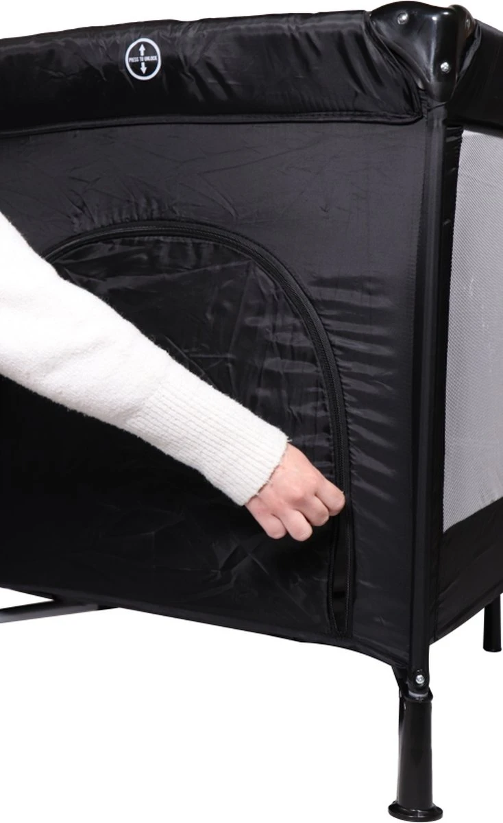 Ding Deluxe Black Campingbedje Incl. Bodemverhoger 17 Ding Deluxe Black Campingbedje Incl. Bodemverhoger - Afbeelding 17