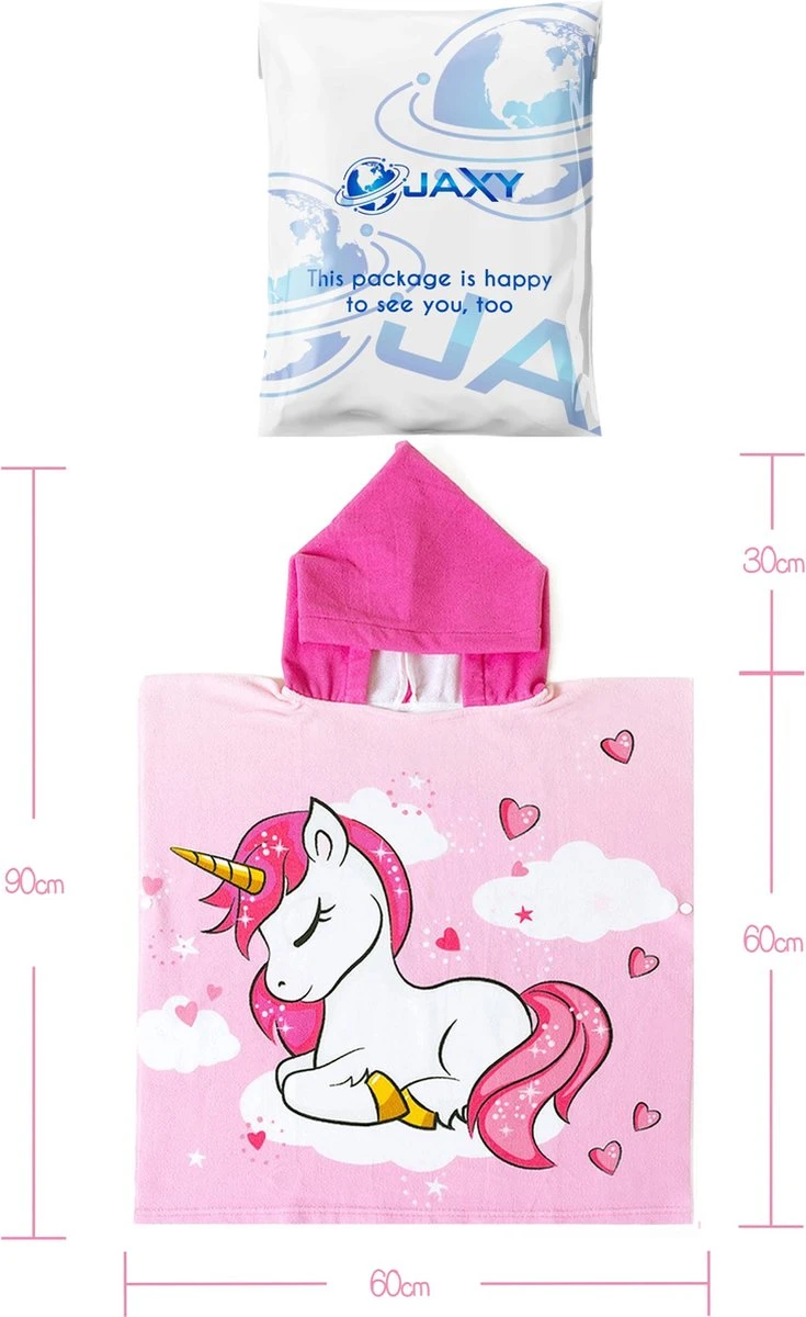 JAXY Badcape Baby - Badcape - Baby Badjas - Omslagdoek - Omslagdoek - Baby Handdoek Met Capuchon - Strandhanddoek - Badponcho - Poncho Handdoek - Microfiber - 60x90cm - Pony 3 JAXY Badcape Baby - Badcape - Baby Badjas - Omslagdoek - Omslagdoek - Baby Handdoek Met Capuchon - Strandhanddoek - Badponcho - Poncho Handdoek - Microfiber - 60x90cm - Pony - Afbeelding 3