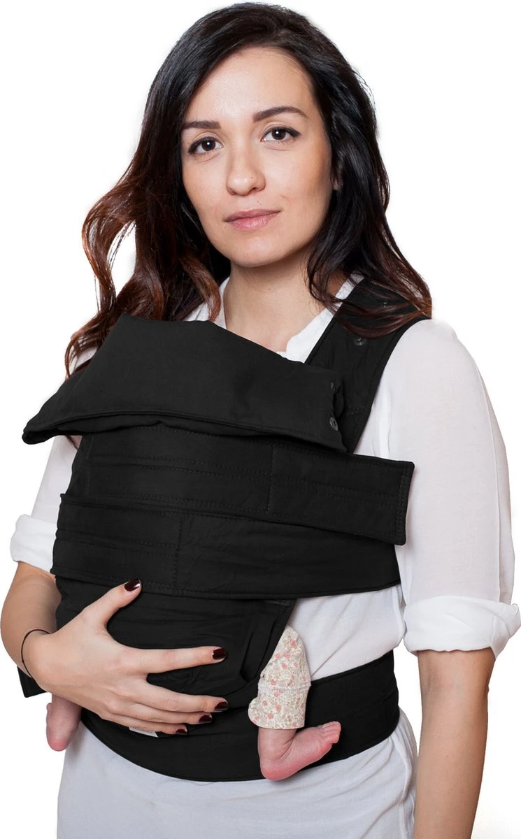 Marsupi Classic Black - Maat XL - Taille 85-120 Cm - Draagzak Baby 4 Marsupi Classic Black - Maat XL - Taille 85-120 Cm - Draagzak Baby - Afbeelding 4