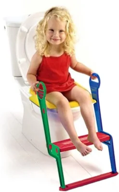 Motek® - WC Verkleiner - Wc Verkleiner Met Trapje - Toiletverkleiner - Toilettrainer - Wc Verkleiner Opvouwbaar - 2 Tot 7 Jaar - Trainer Met Opstapje