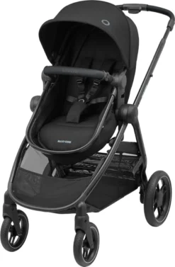 Maxi-Cosi Zelia³ Kinderwagen - Essential Black (zwart Frame + Zwart Leer)