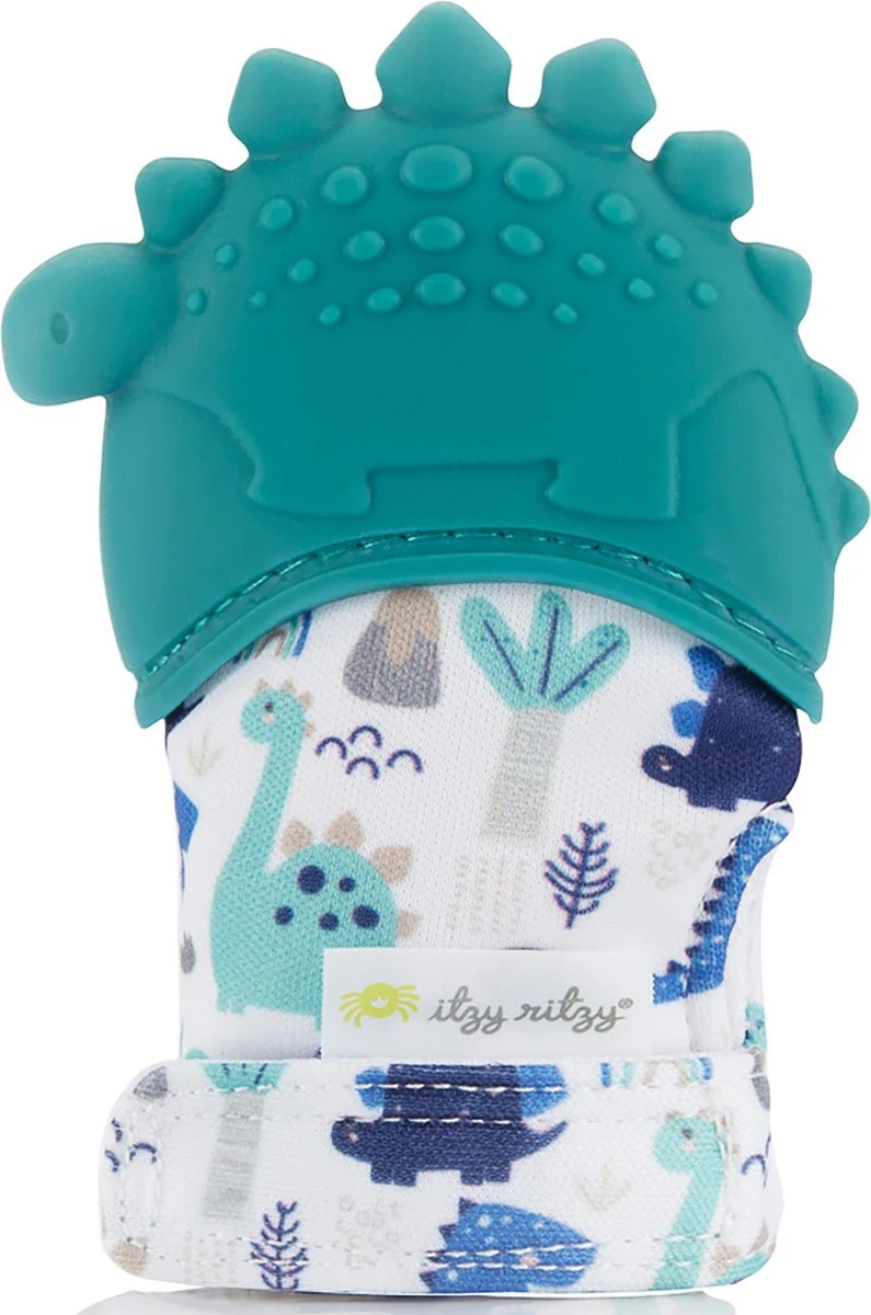 Itzy Ritzy - Itzy Mitt™ - Baby Bijtwant - Teal Dino 1 Itzy Ritzy - Itzy Mitt™ - Baby Bijtwant - Teal Dino