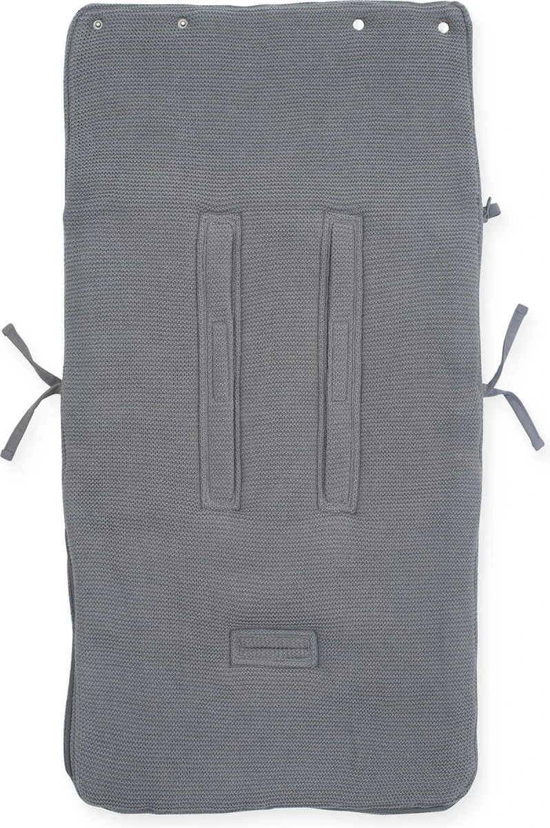 Jollein Voetenzak Voor Autostoel & Kinderwagen - Basic Knit - Stone Grey 3 Jollein Voetenzak Voor Autostoel & Kinderwagen - Basic Knit - Stone Grey - Afbeelding 3
