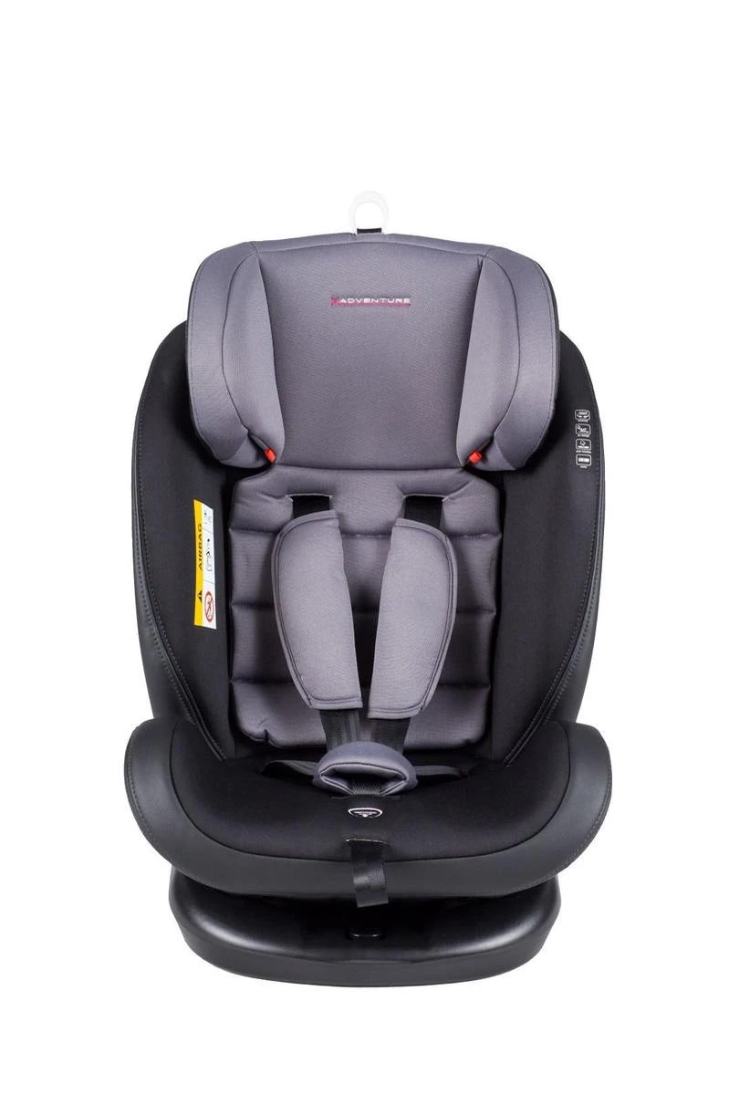 X Adventure Quickfix Meegroei Autostoel Groep 0/1/2/3 - 360 Graden Draaibaar - Grijs 3 X Adventure Quickfix Meegroei Autostoel Groep 0/1/2/3 - 360 Graden Draaibaar - Grijs - Afbeelding 3