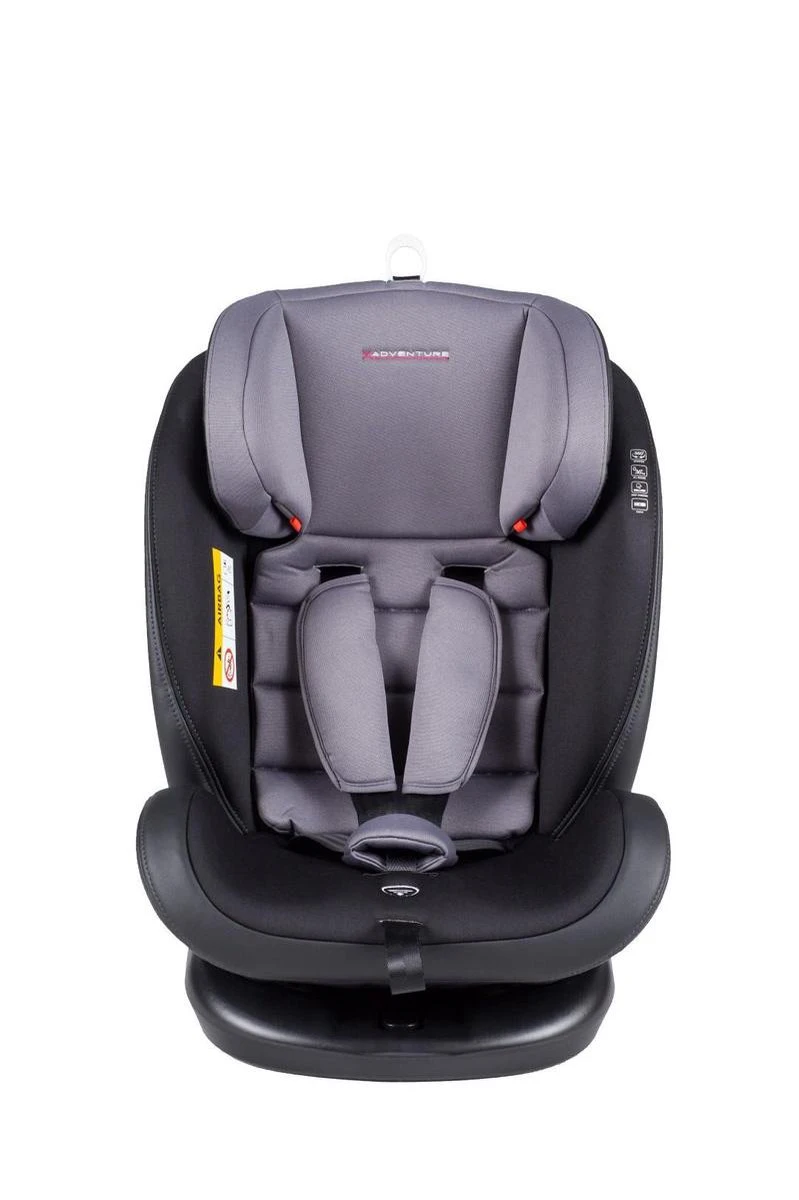 X Adventure Quickfix Meegroei Autostoel Groep 0/1/2/3 - 360 Graden Draaibaar - Grijs 8 X Adventure Quickfix Meegroei Autostoel Groep 0/1/2/3 - 360 Graden Draaibaar - Grijs - Afbeelding 8
