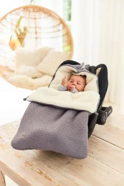 Jollein Voetenzak Voor Autostoel & Kinderwagen - Bliss Knit - Storm Grey -Babyproducten Winkel 800x1200 145