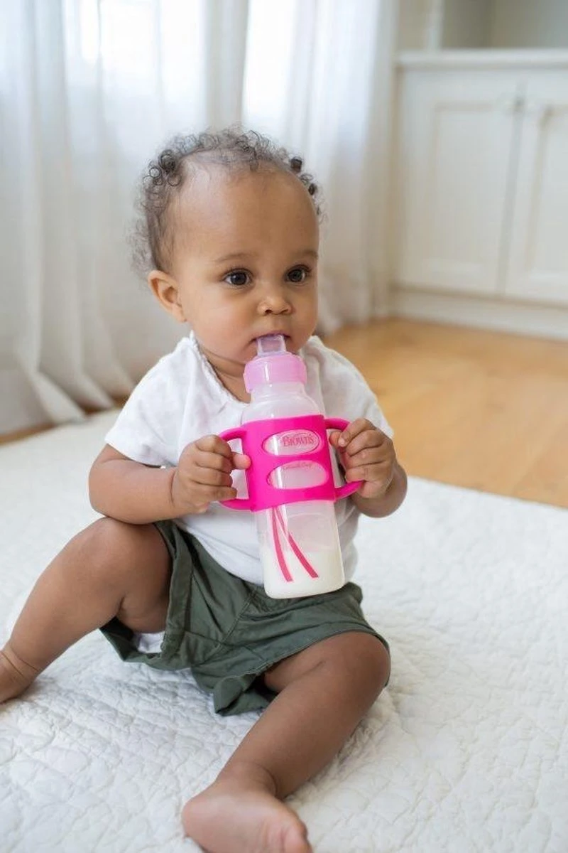 Dr. Brown's Siliconen Handvat Voor Standaardfles - Roze 3 Dr. Brown's Siliconen Handvat Voor Standaardfles - Roze - Afbeelding 3