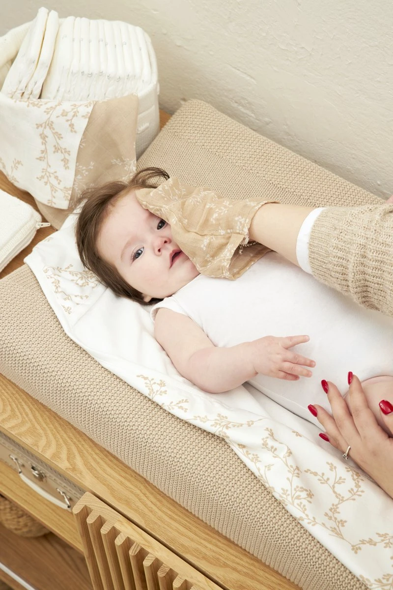 Meyco Branches 3-pack Hydrofiele Washandjes - 20x17 Cm - Sand 3 Meyco Branches 3-pack Hydrofiele Washandjes - 20x17 Cm - Sand - Afbeelding 3