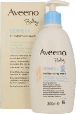 Aveeno Baby Dermexa Moisturising Wash - 300 Ml (voor Zeer Droge En Jeukende Huid)
