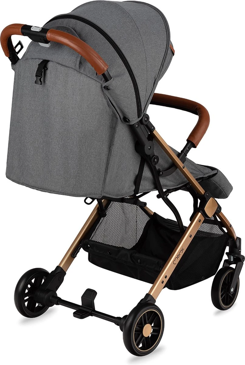 MoMi Wandelwagen - Compacte Lichtgewicht Buggy - Estelle - Gray-Gold (geschikt Van 6mnd - 15kg) 4 MoMi Wandelwagen - Compacte Lichtgewicht Buggy - Estelle - Gray-Gold (geschikt Van 6mnd - 15kg) - Afbeelding 4