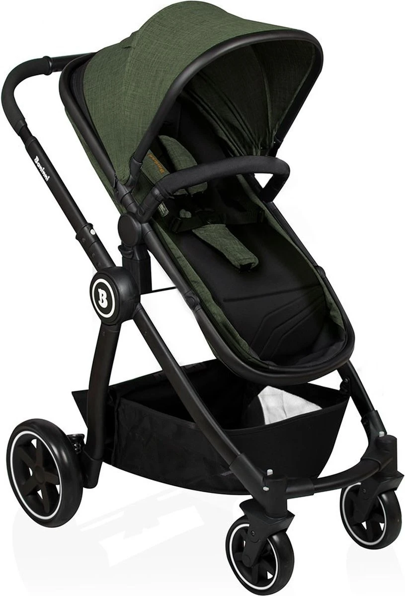 Baninni Kinderwagen Otto 3 In 1 Olive Green 4 Baninni Kinderwagen Otto 3 In 1 Olive Green - Afbeelding 4