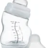 Difrax Glazen Babyfles 200 Ml Wide - Anti-Colic - Wit - 1 Stuk