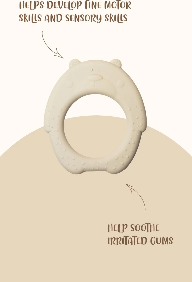 J.Børn Silicone Bijtring Beer - Sage - Bijtspeelgoed - Baby 2 J.Børn Silicone Bijtring Beer - Sage - Bijtspeelgoed - Baby - Afbeelding 2