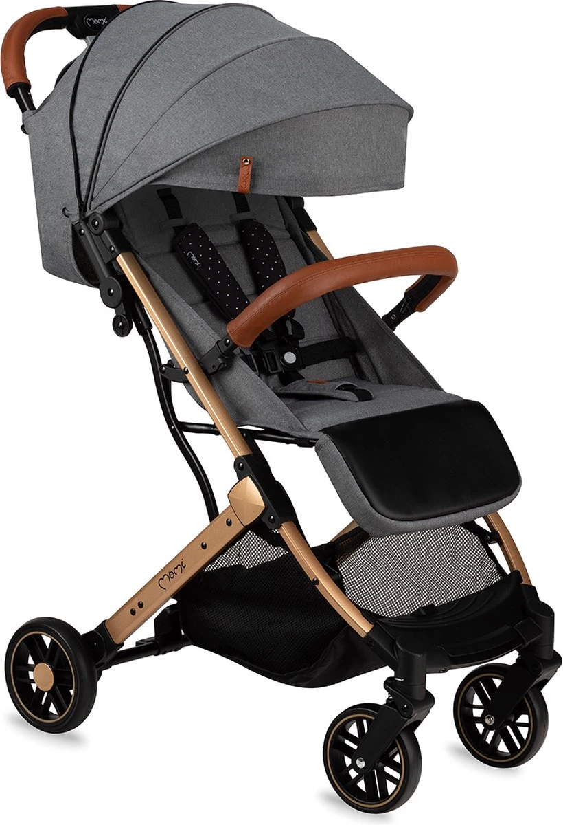 MoMi Wandelwagen - Compacte Lichtgewicht Buggy - Estelle - Gray-Gold (geschikt Van 6mnd - 15kg) 12 MoMi Wandelwagen - Compacte Lichtgewicht Buggy - Estelle - Gray-Gold (geschikt Van 6mnd - 15kg) - Afbeelding 12