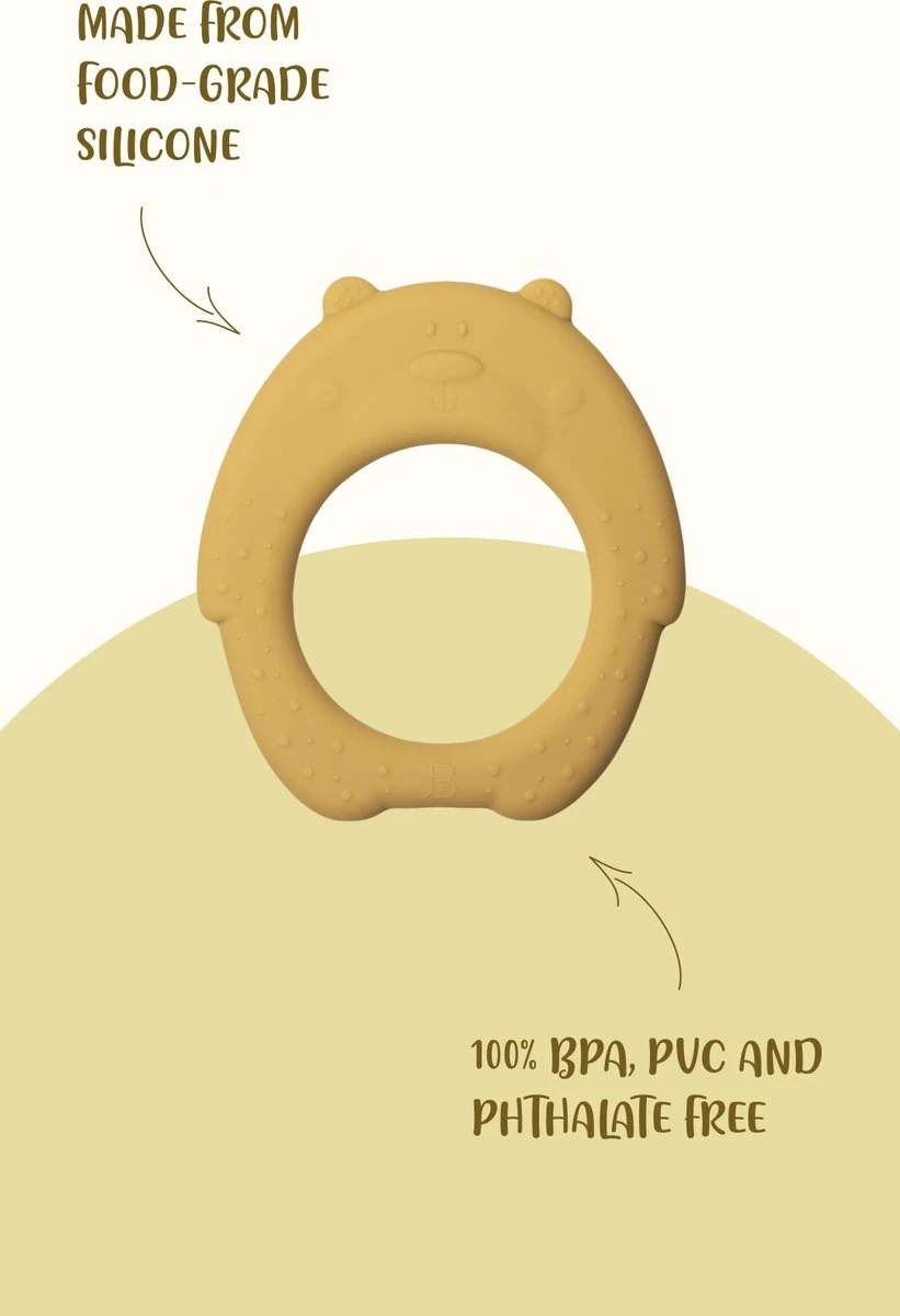 J.Børn Silicone Bijtring Beer - Sage - Bijtspeelgoed - Baby 4 J.Børn Silicone Bijtring Beer - Sage - Bijtspeelgoed - Baby - Afbeelding 4