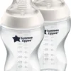 Tommee Tippee Closer To Nature - Baby Zuigflessen - Doorzichtig - 340ml - Pak Van 2