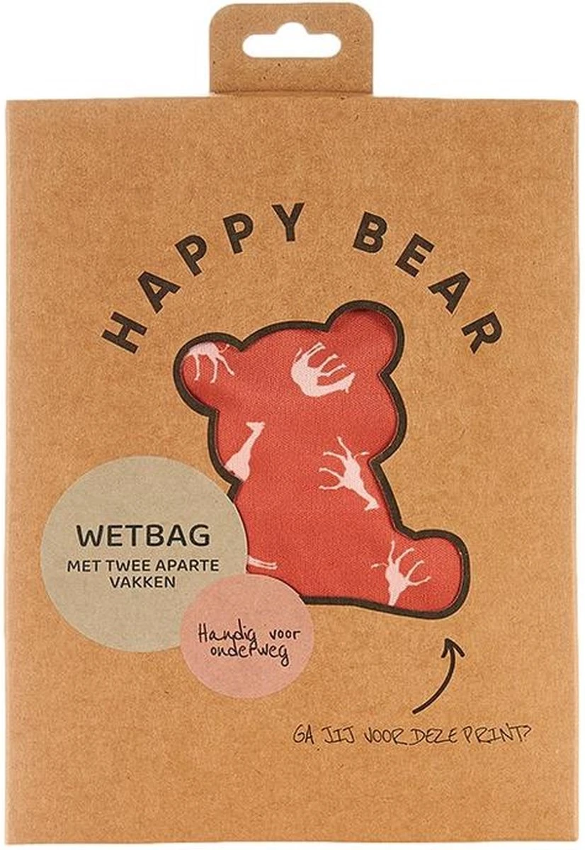 HappyBear | Wetbag - Savanna | Luiertas | Twee Waterdichte Vakken | Met Ophanglus 2 HappyBear | Wetbag - Savanna | Luiertas | Twee Waterdichte Vakken | Met Ophanglus - Afbeelding 2