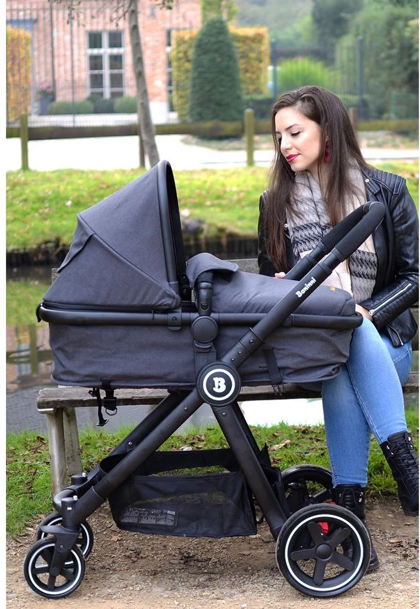 Baninni Kinderwagen Otto 3 In 1 Olive Green 9 Baninni Kinderwagen Otto 3 In 1 Olive Green - Afbeelding 9