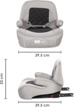Lorelli Leo Fossil Grey Isofit 22-36 Kg Booster 1007161-2309 -Babyproducten Winkel 828x1200 4