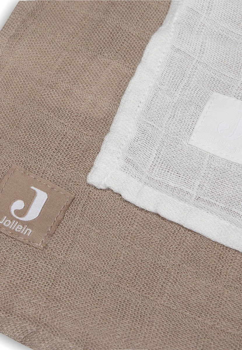 Jollein Hydrofiele Doek Large Bamboe Katoen 115x115cm Biscuit/Ivory - 2 Stuks 9 Jollein Hydrofiele Doek Large Bamboe Katoen 115x115cm Biscuit/Ivory - 2 Stuks - Afbeelding 9