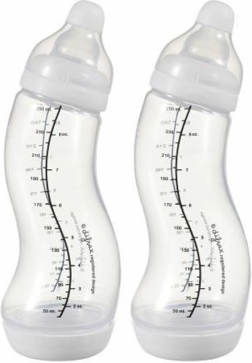 Difrax Baby Fles Small - 250 Ml - 2 Stuks 1 Difrax Baby Fles Small - 250 Ml - 2 Stuks