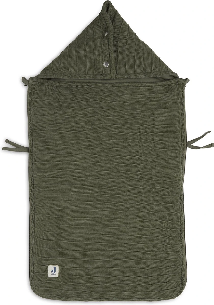 Jollein Voetenzak Pure Knit - Leaf Green 6 Jollein Voetenzak Pure Knit - Leaf Green - Afbeelding 6