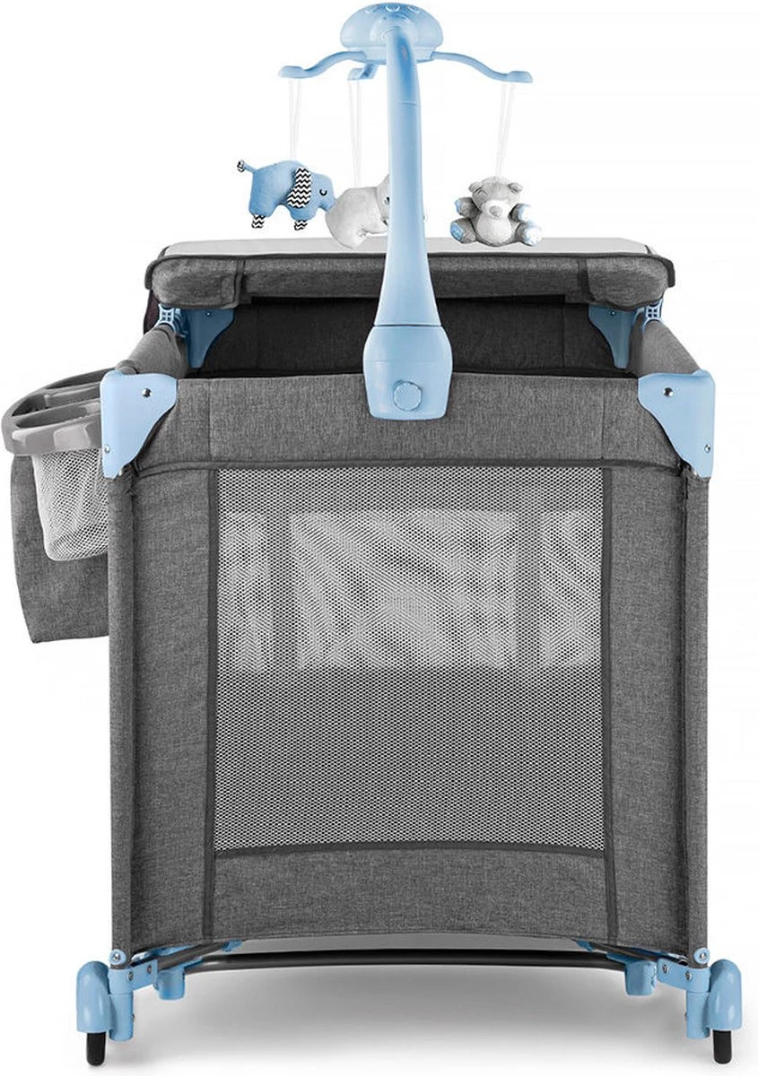 Kinderkraft Joy Luxe - Campingbed Met Schommelfunctie Blauw 20 Kinderkraft Joy Luxe - Campingbed Met Schommelfunctie Blauw - Afbeelding 20