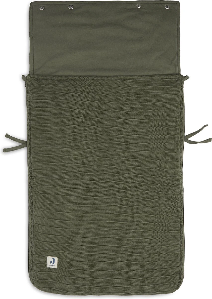 Jollein Voetenzak Pure Knit - Leaf Green 2 Jollein Voetenzak Pure Knit - Leaf Green - Afbeelding 2