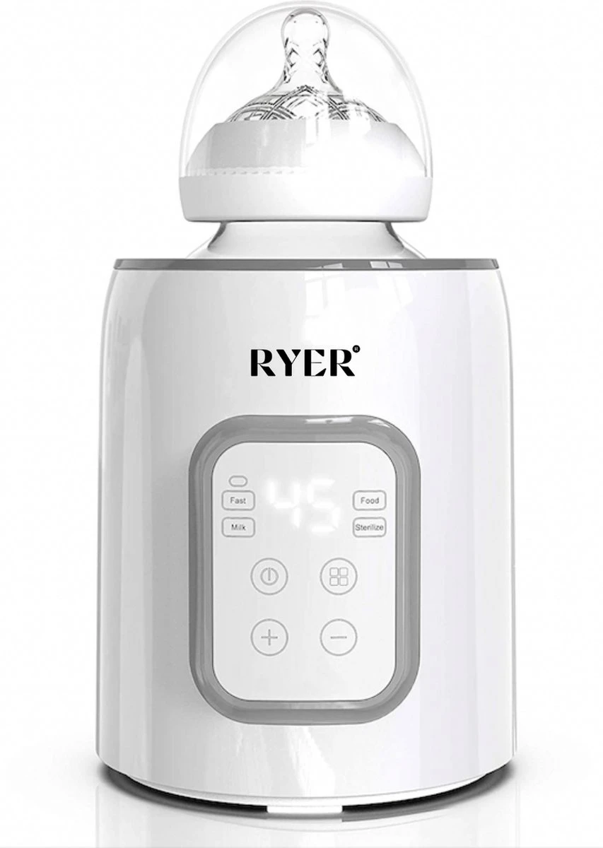 RYER Flessenwarmer 5 In 1 - LCD Scherm - Geschikt Voor Alle Babyflessen 1 RYER Flessenwarmer 5 In 1 - LCD Scherm - Geschikt Voor Alle Babyflessen